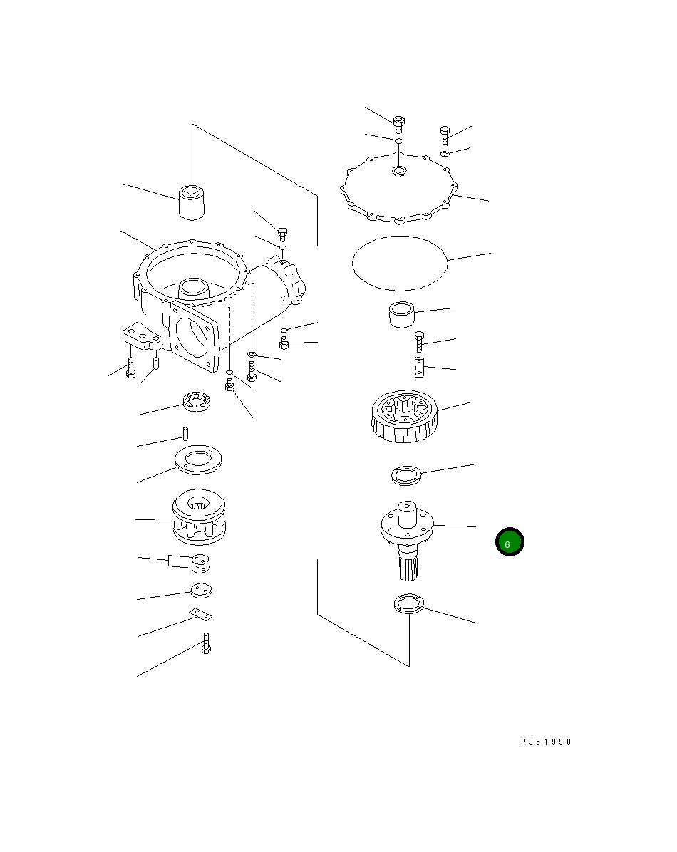 Вал 23A-70-16140 Komatsu