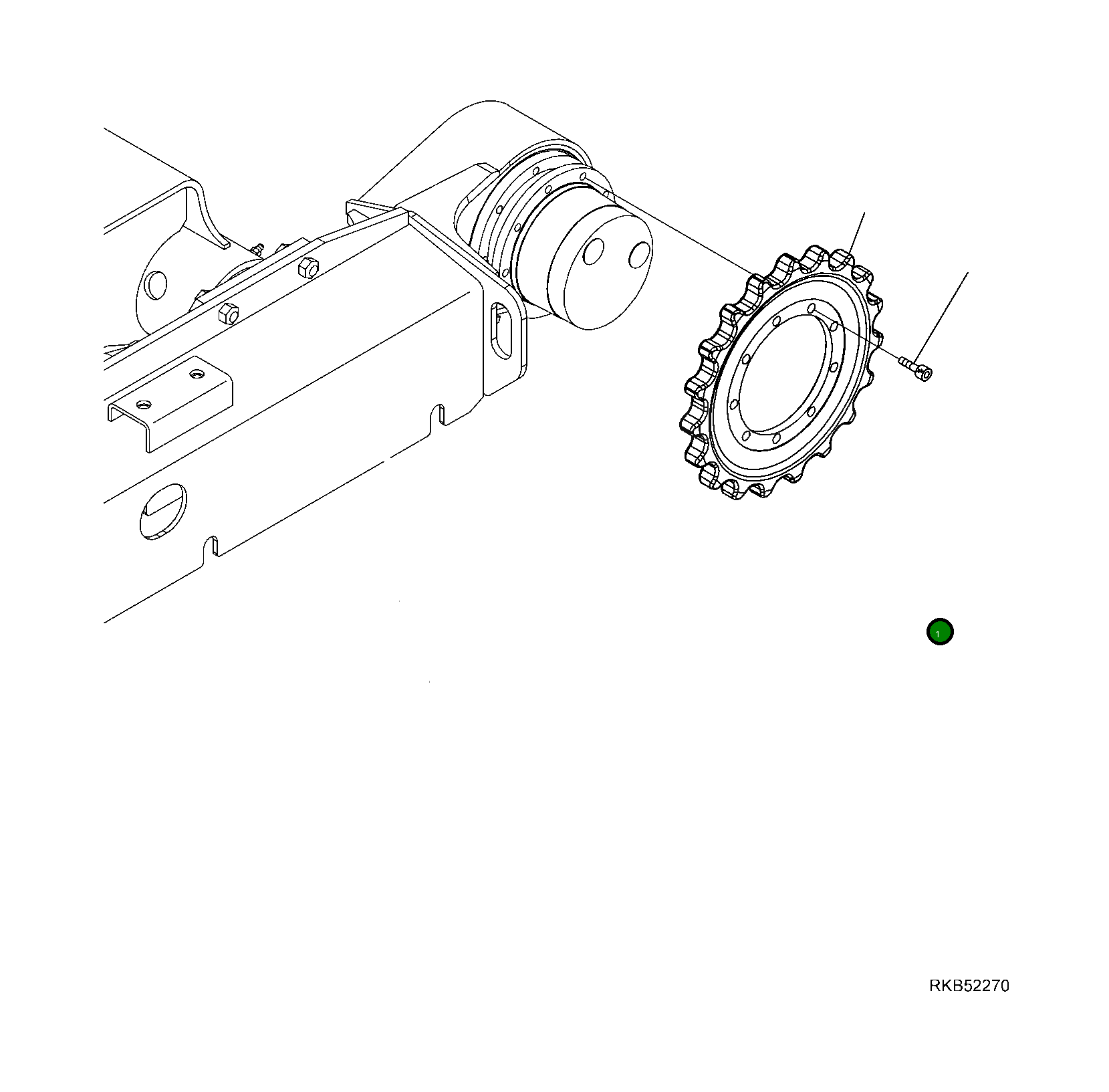 Ведущая звезда 22J-27-R6111 Komatsu
