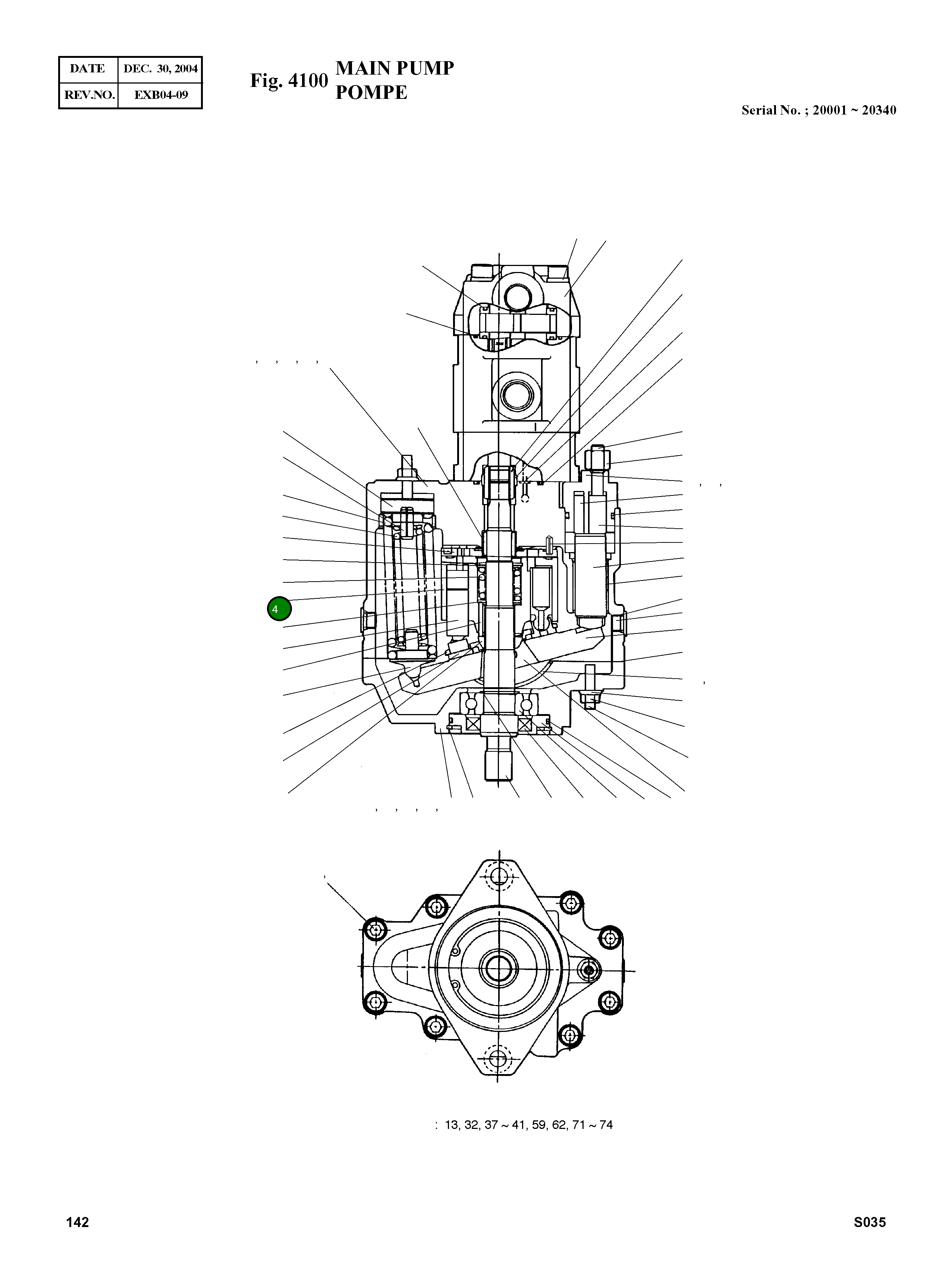 Барабан цилиндра FZD-4020-04 Komatsu