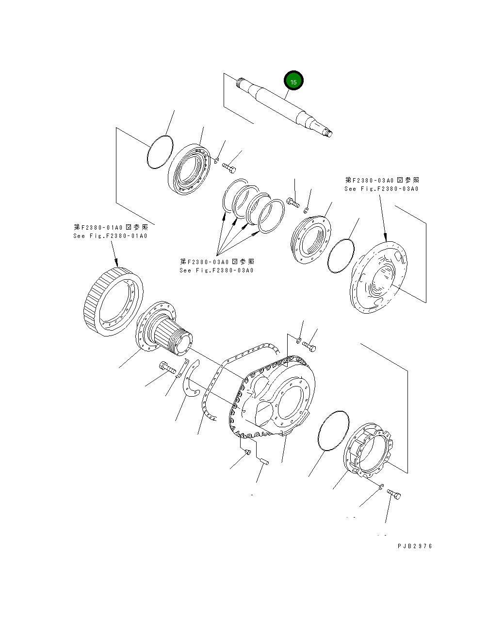 Вал 156-27-21110 Komatsu