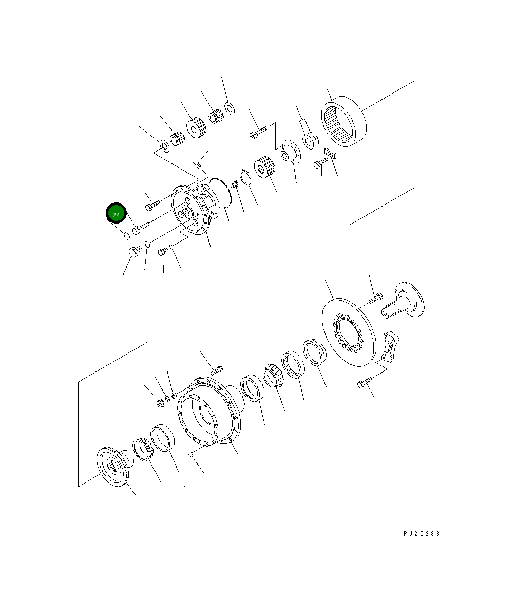 Вал 20G-22-22651 Komatsu
