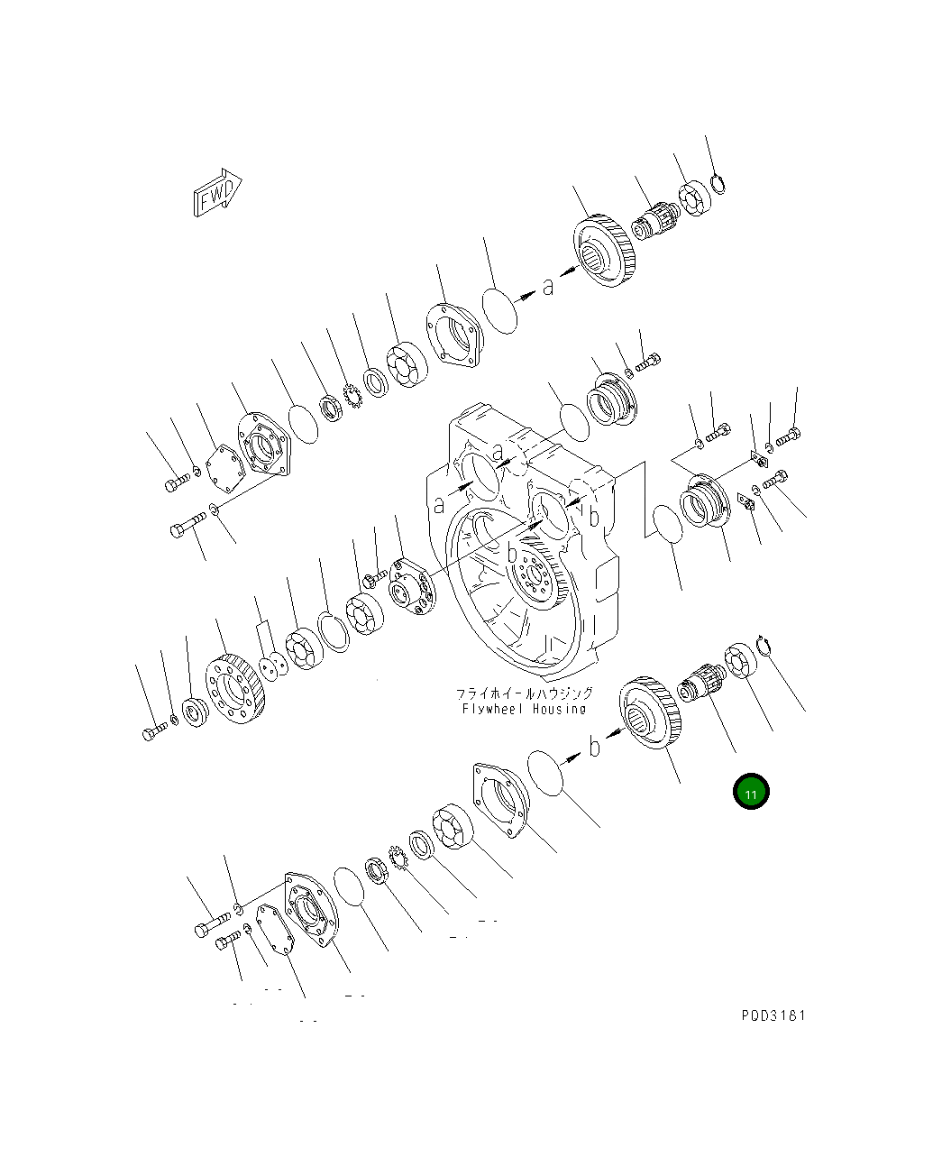Вал 6162-25-4350 Komatsu