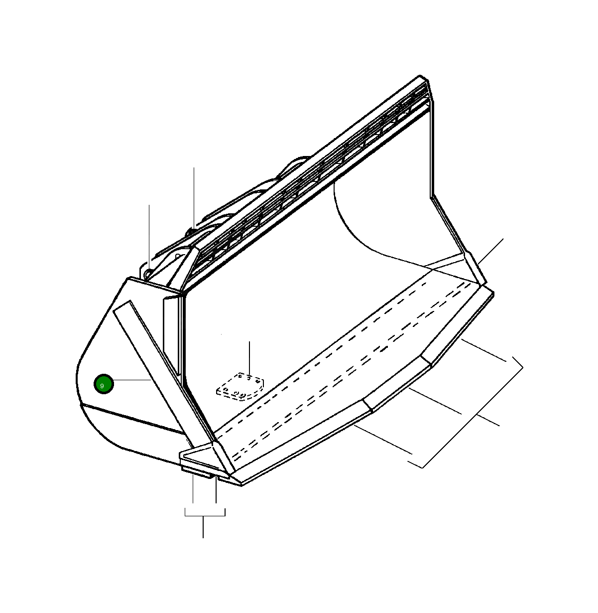 Боковая режущая штанга 1139 768 C1 Komatsu