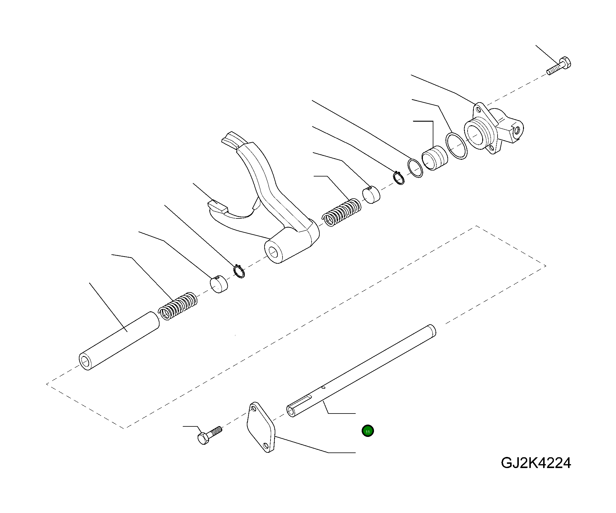 Вал 42U-22-H0R12 Komatsu