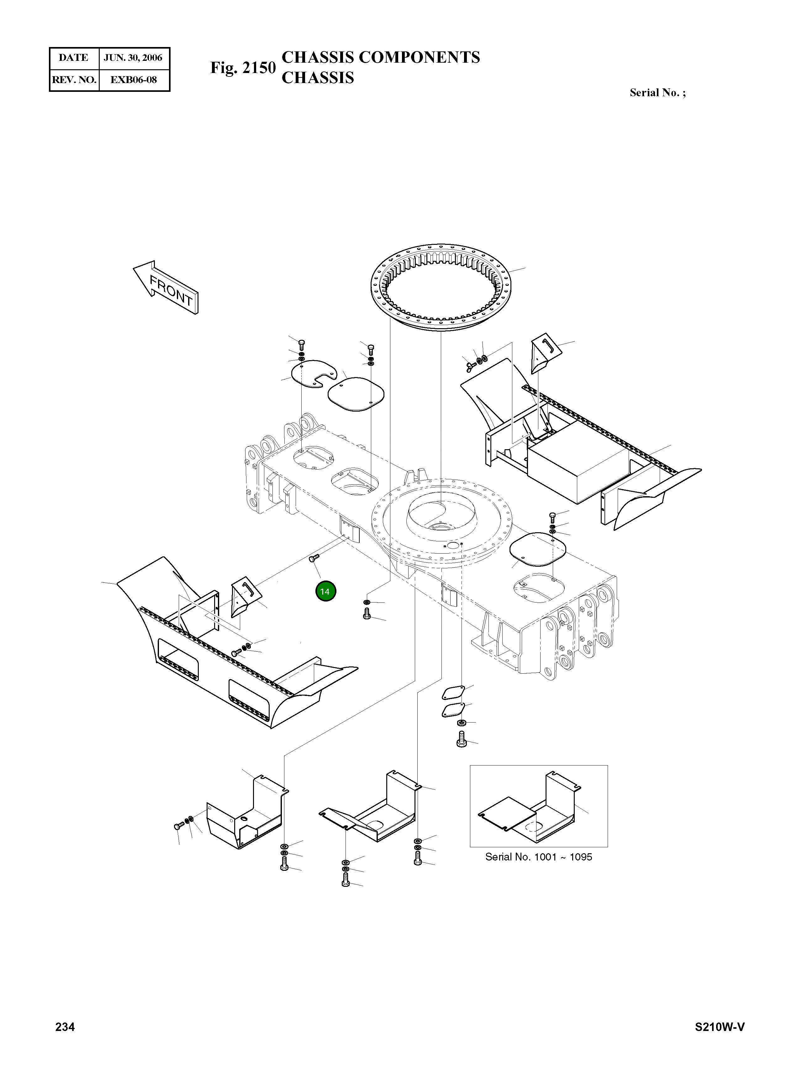 Болт M16X2.0X20 S0520856 Komatsu