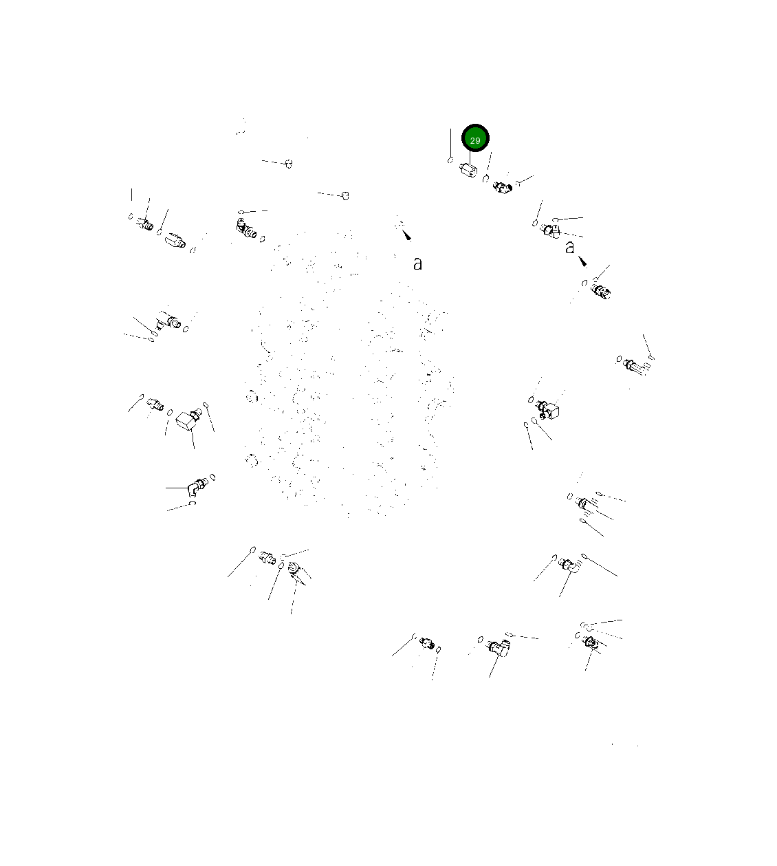 Адаптер 11Y-04-31421 Komatsu