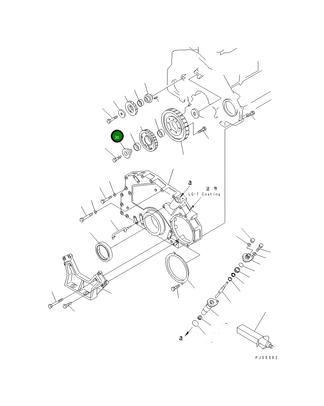 Вал 6150-21-2411 Komatsu