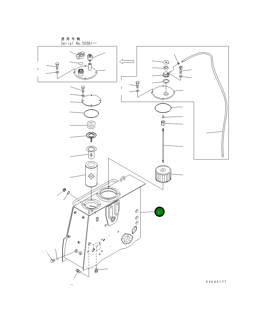 Бак 195-60-51111 Komatsu