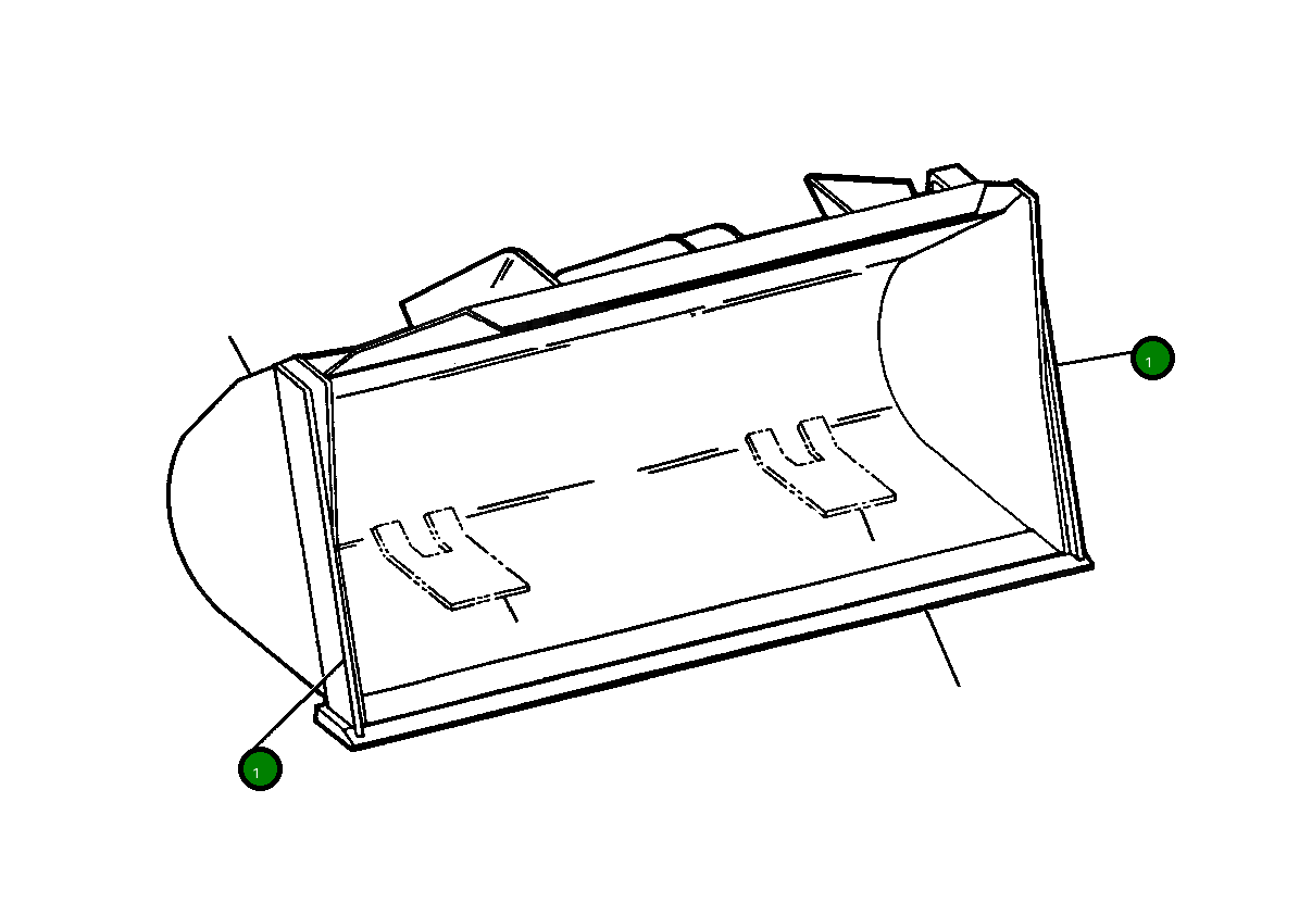 Боковая режущая штанга 1261 484 H1 Komatsu