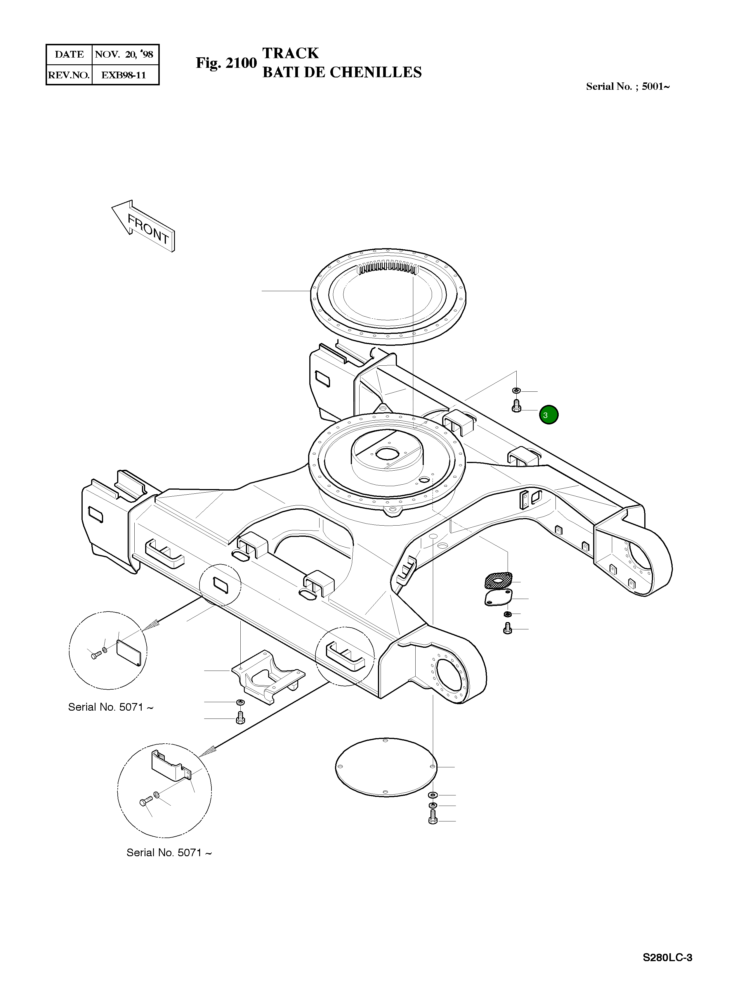 Болт M24X2.0X80 S0774961 Komatsu