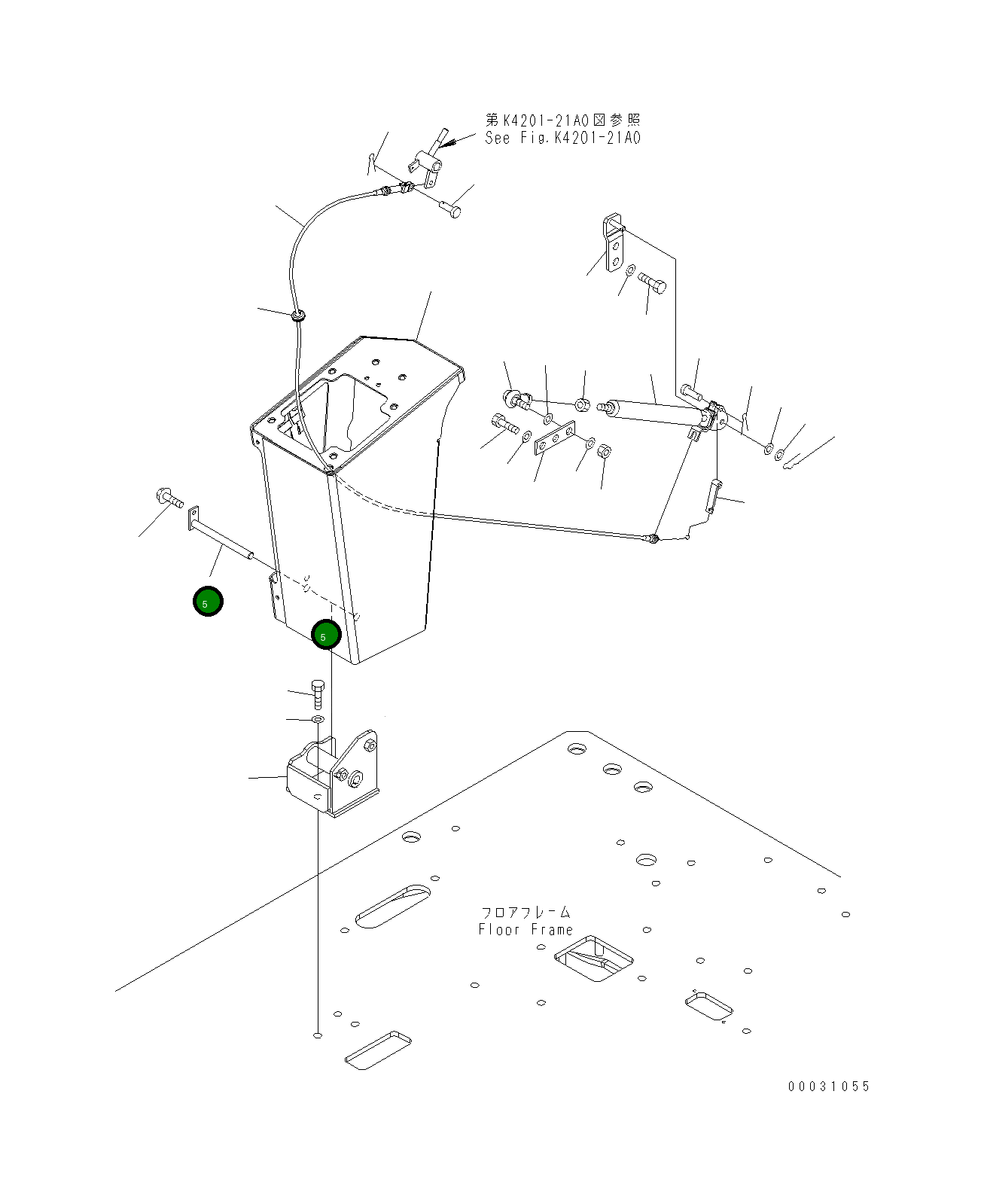 Вал 421-43-31130 Komatsu