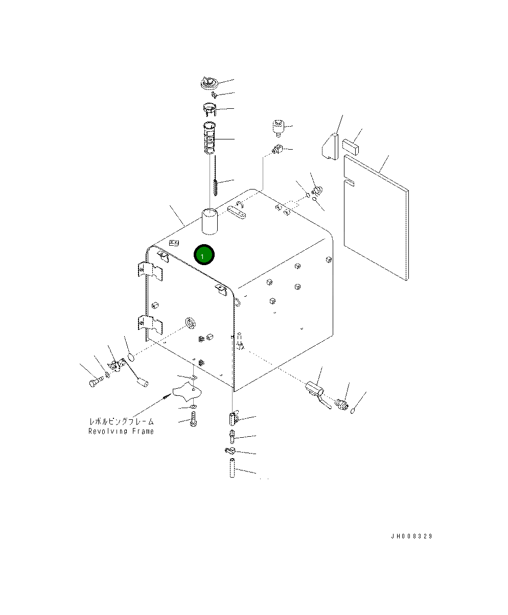 Бак 208-04-71670 Komatsu