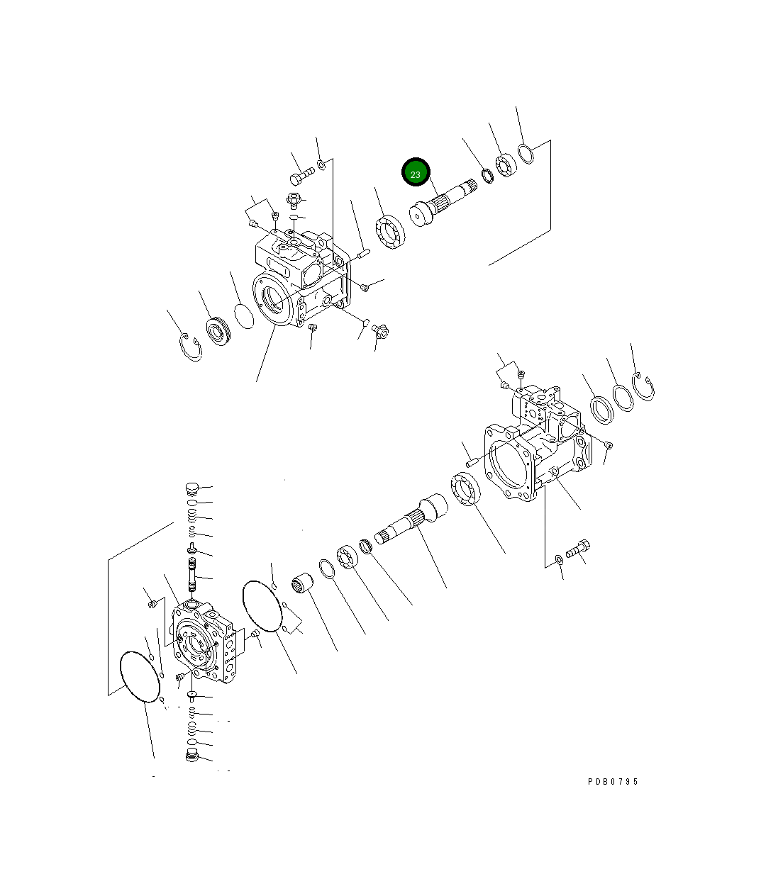 Вал 708-8H-22321 Komatsu