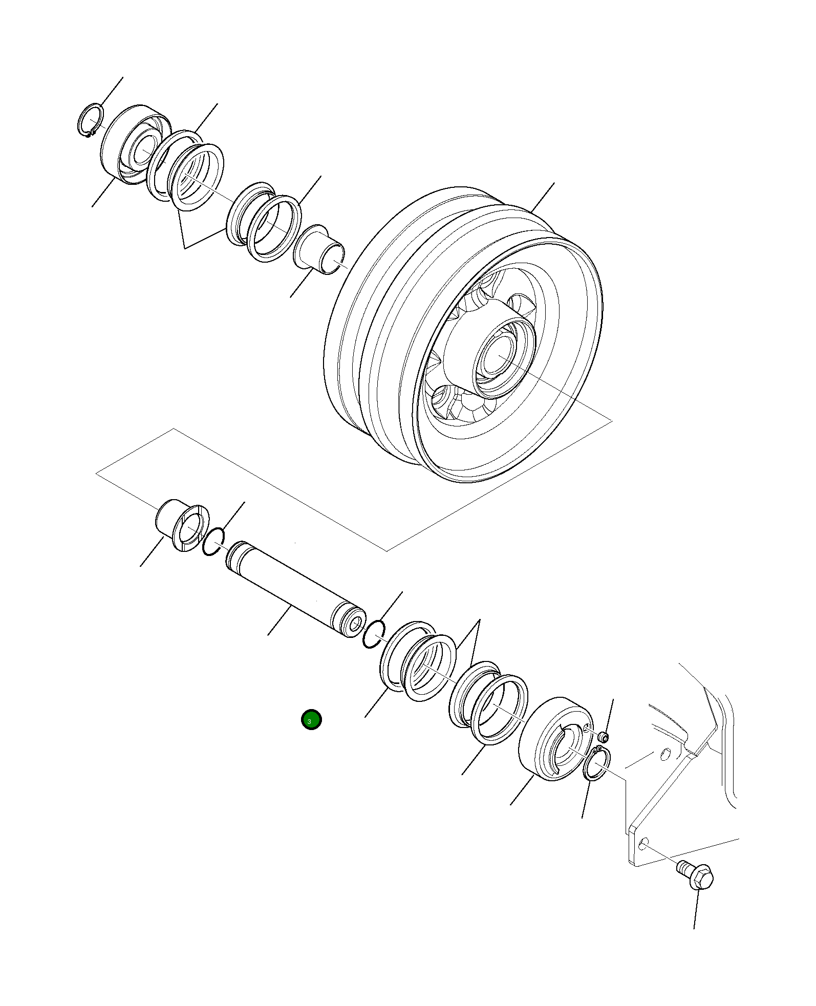 Вал 37B-22-12060 Komatsu