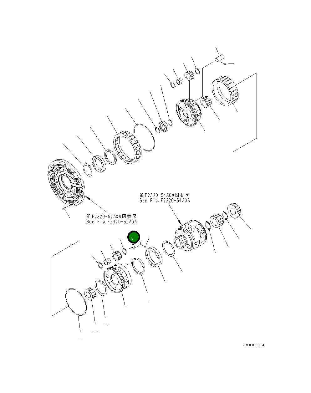 Вал 14X-15-22540 Komatsu
