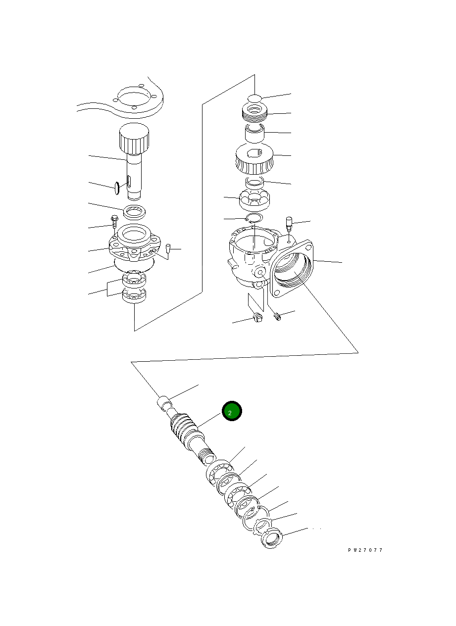 Вал UNK84105023 Komatsu