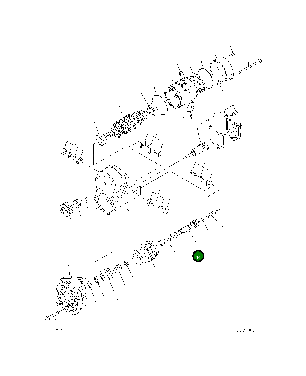 Вал YM129129-77400 Komatsu