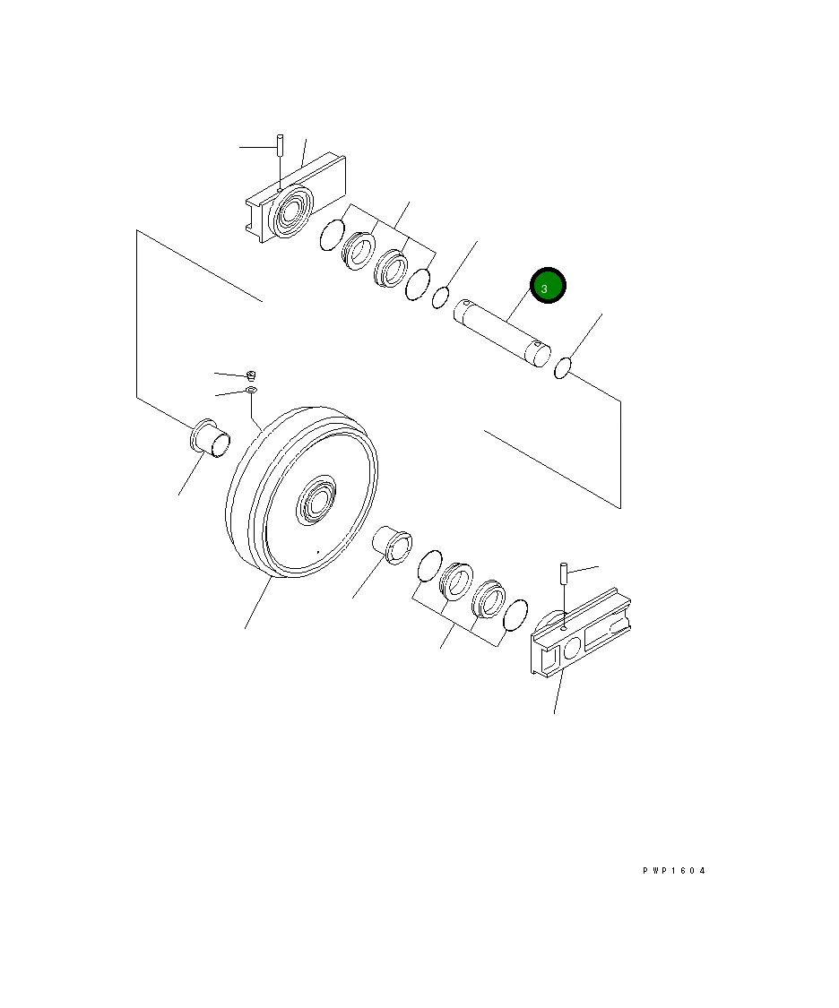 Вал 20Y-30-38230 Komatsu