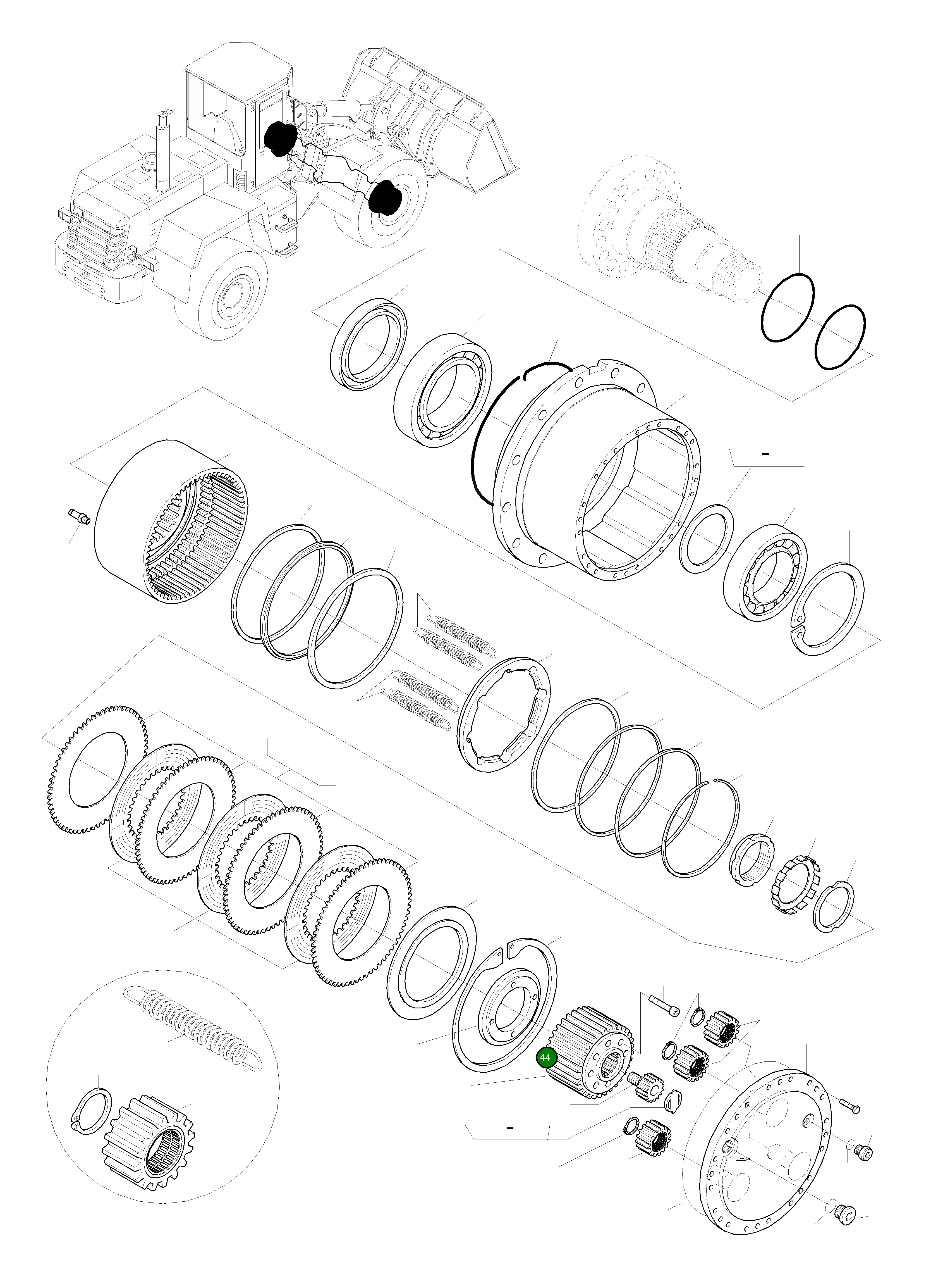 Вал 42Y-23-H0R015 Komatsu