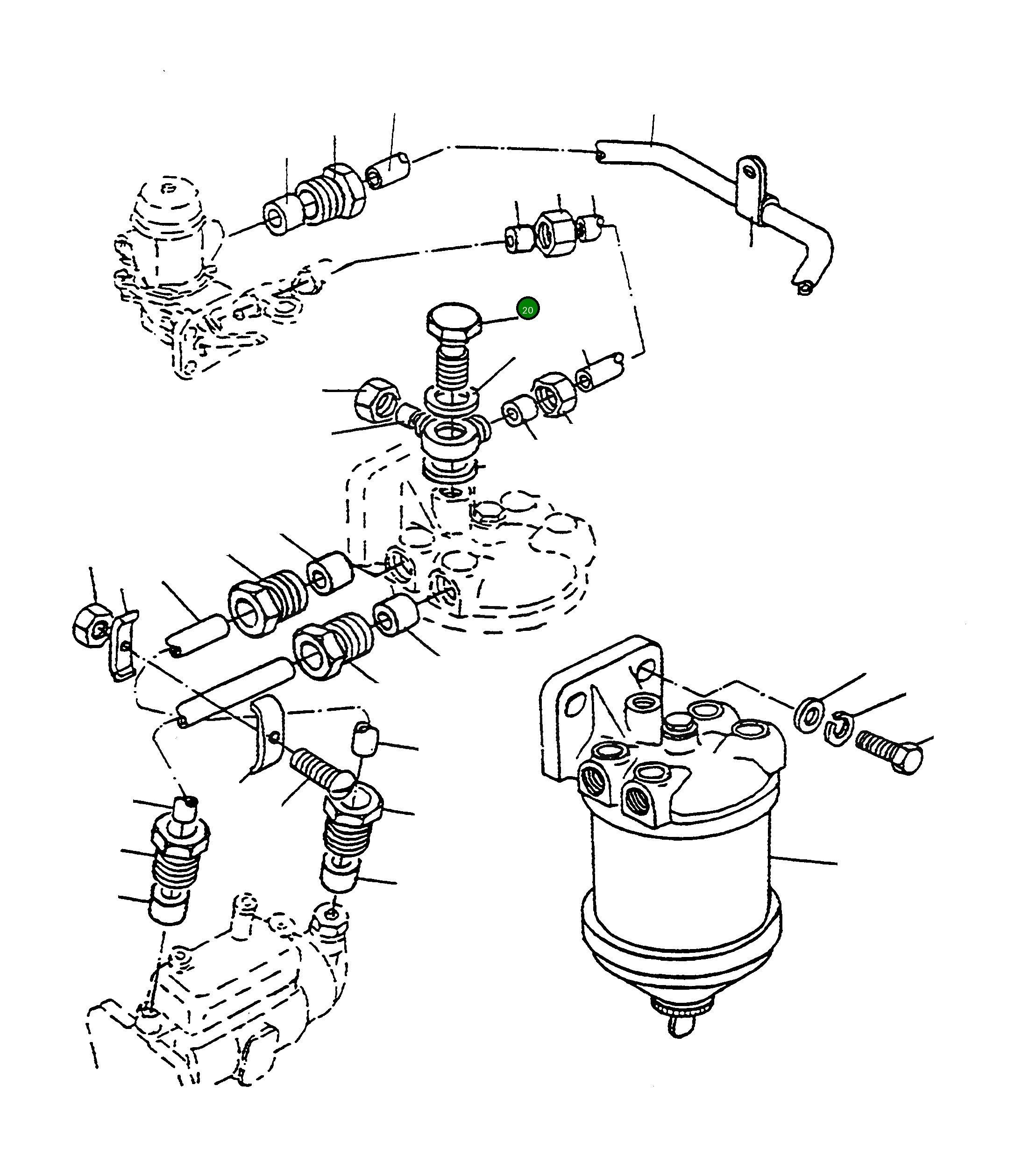 Болт-банджо 4906208M1 Komatsu