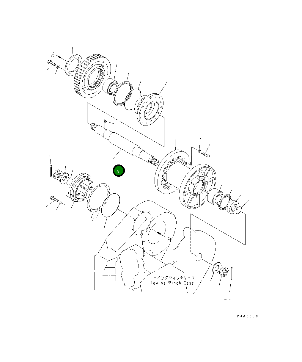 Вал 14X-960-1690 Komatsu