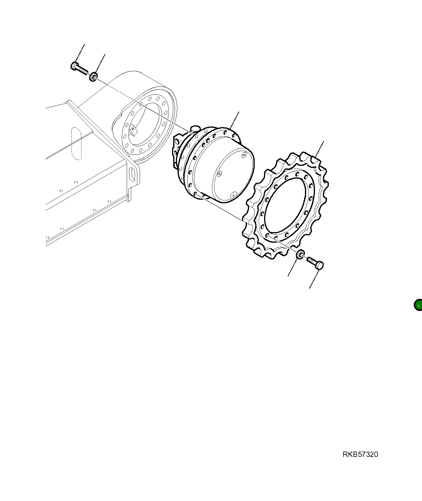 Ведущая звезда 21W-27-R1110 Komatsu