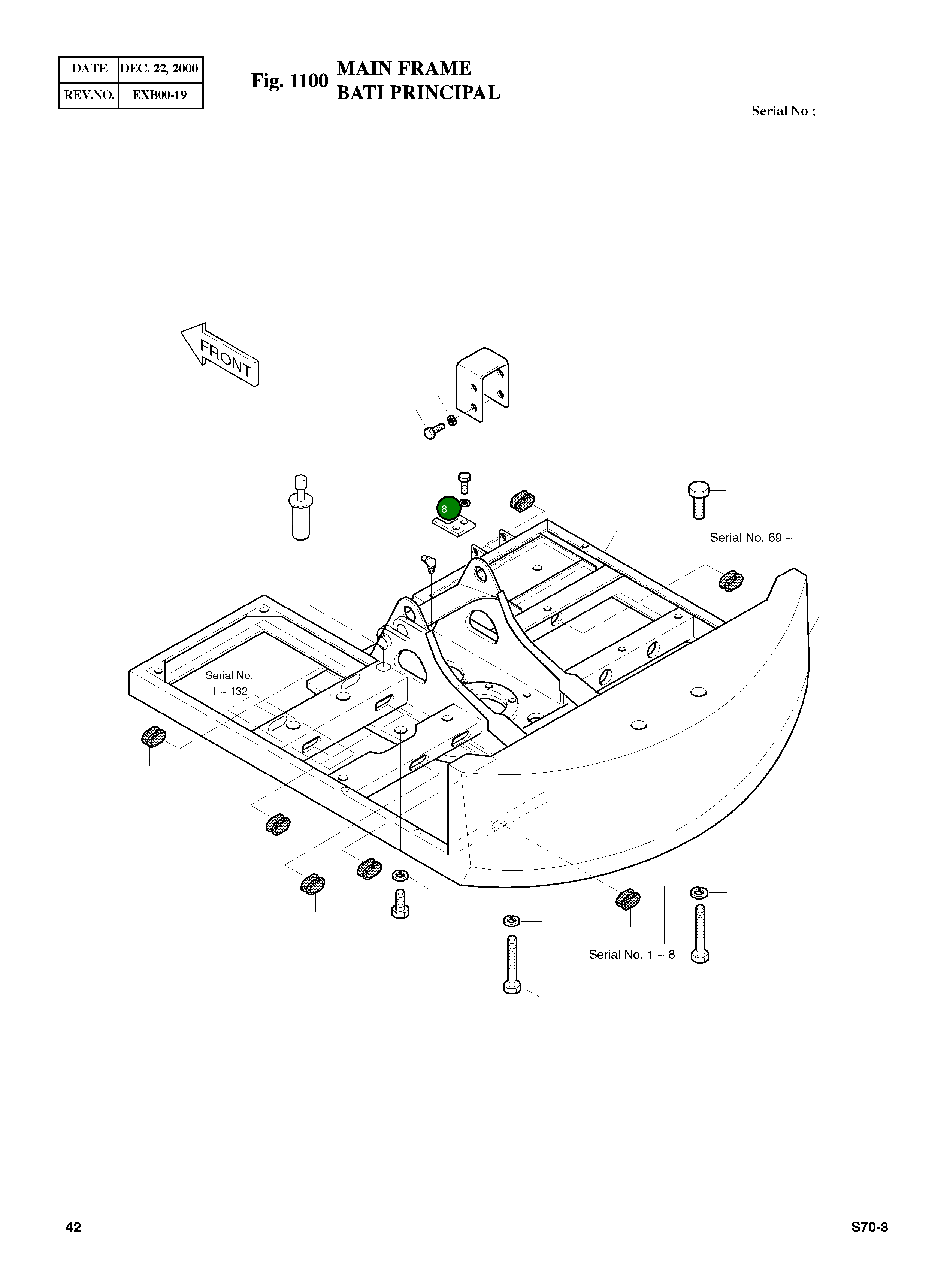 Болт M12X1.75X40 S0515453 Komatsu