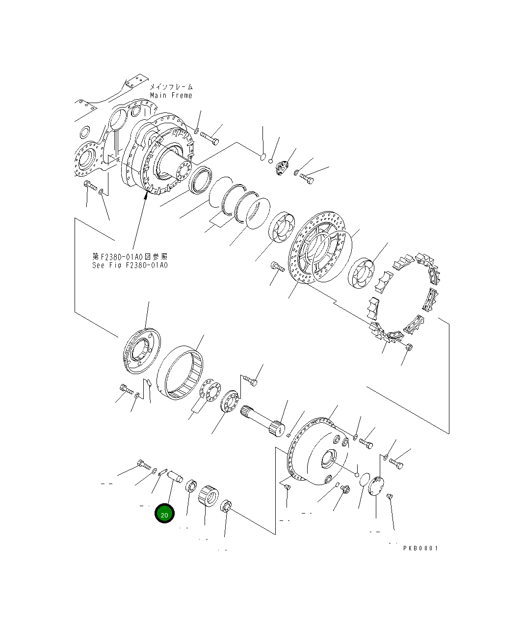 Вал 17A-27-11511 Komatsu