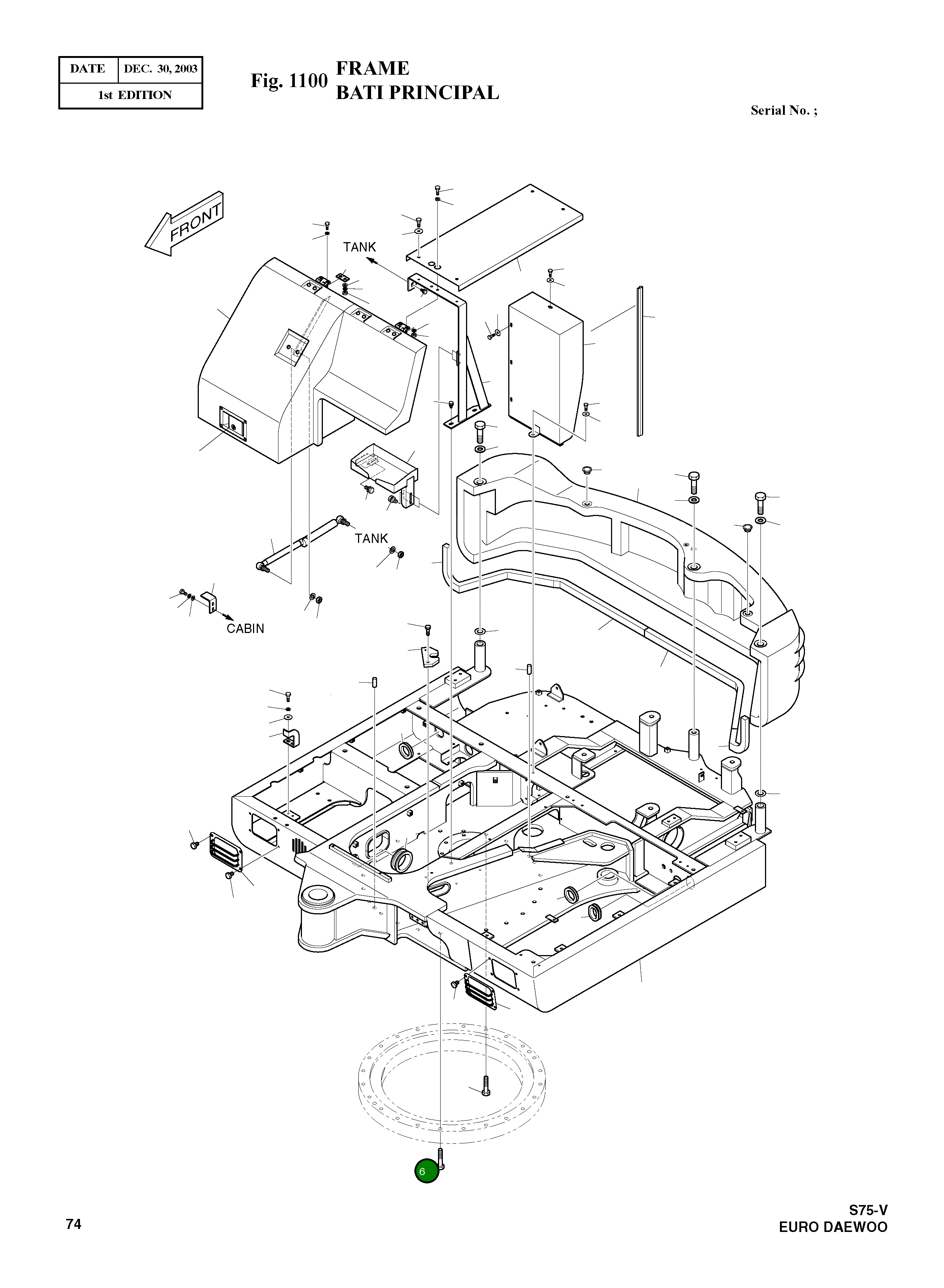 Болт M18X2.5X95 S0568466 Komatsu