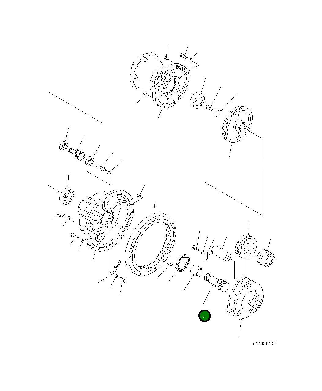 Вал 21T-27-71241 Komatsu