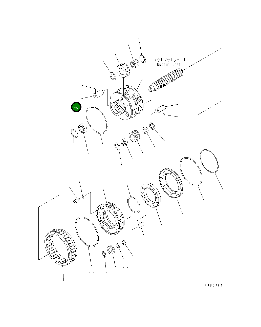 Вал 281-15-12542 Komatsu