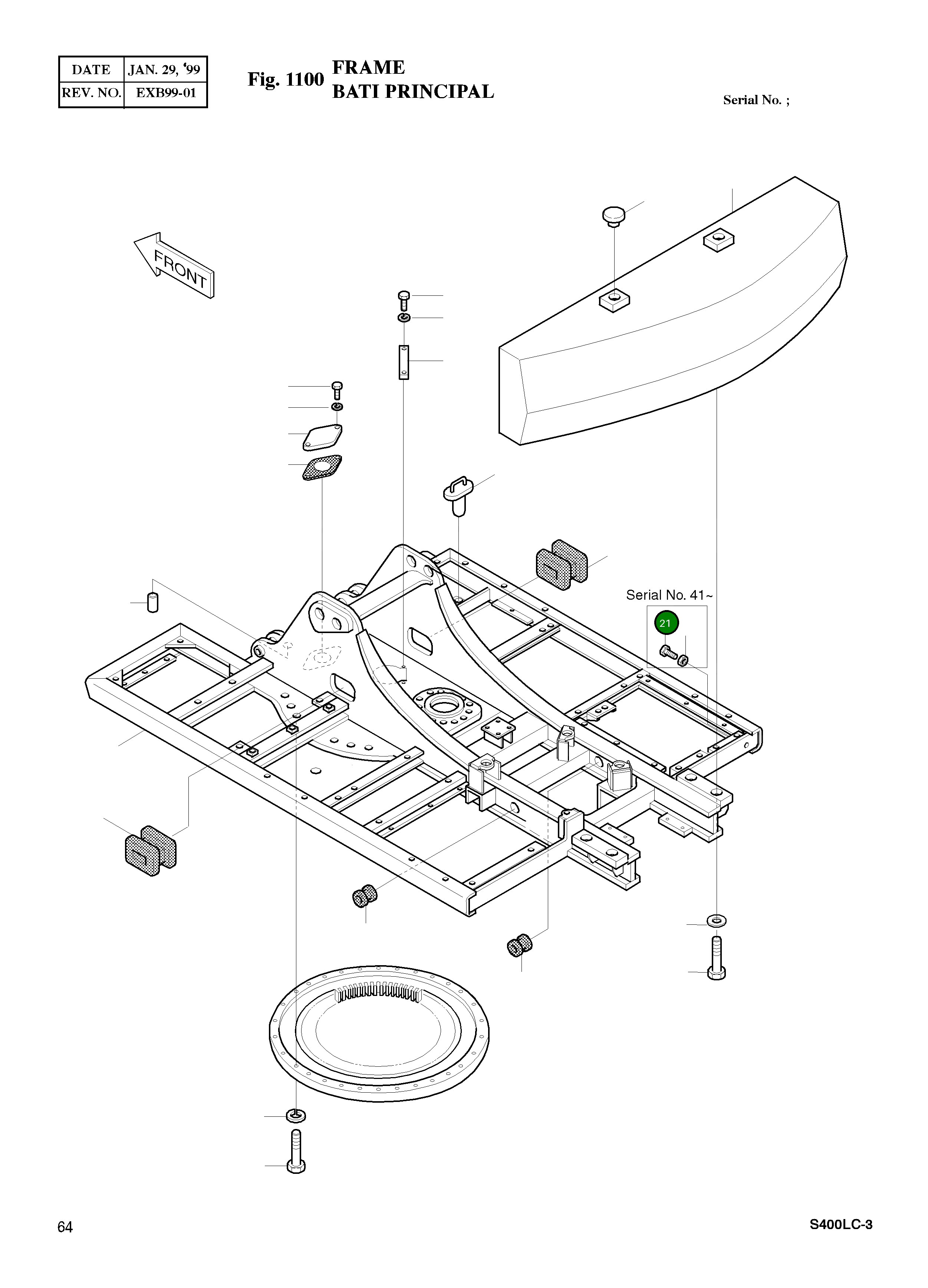 Болт M16X2.0X65 S0521961 Komatsu