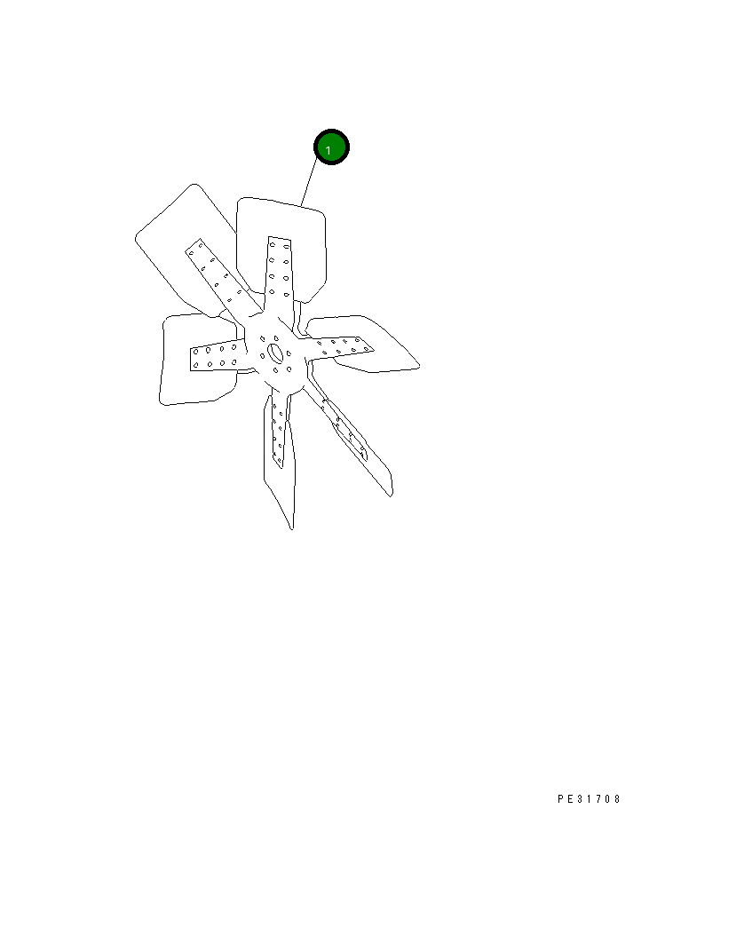 Вентилятор охлаждения 600-645-1280 Komatsu