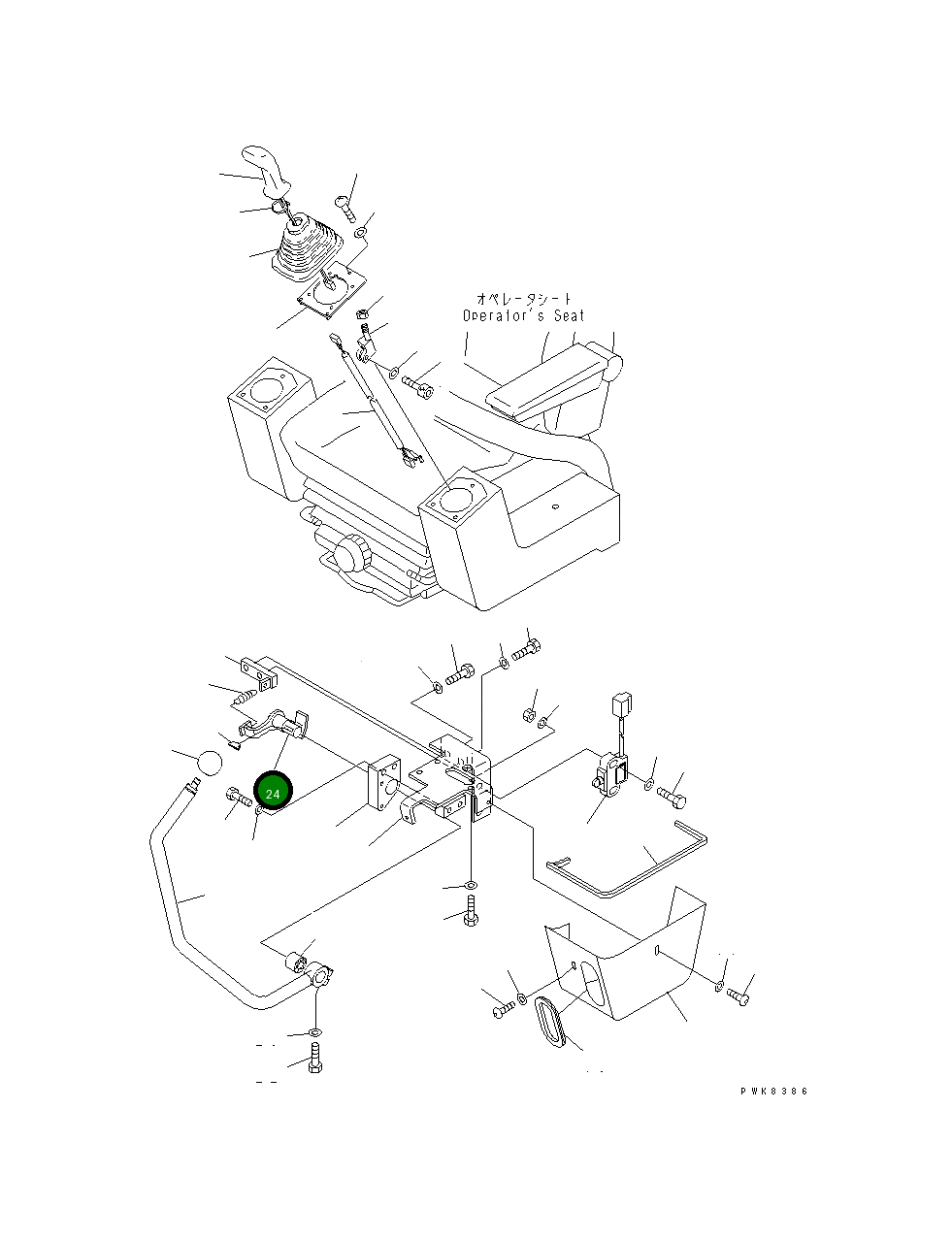 Вал 21P-43-K1380 Komatsu