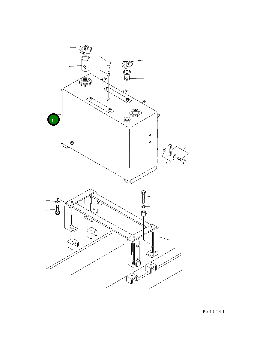 Бак 23D-04-11411 Komatsu