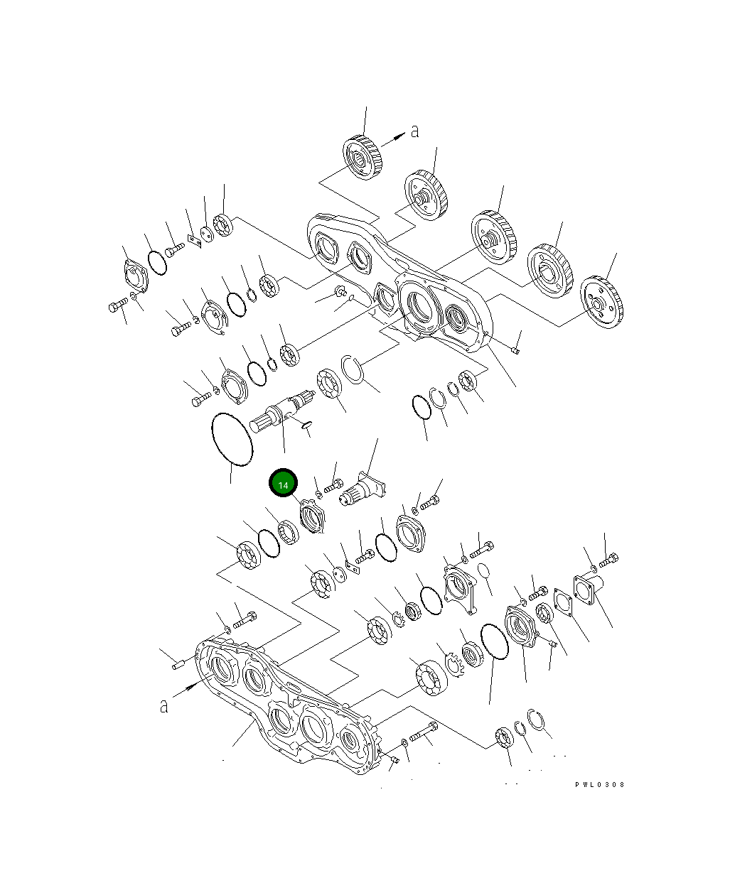 Вал 195-38-11210 Komatsu