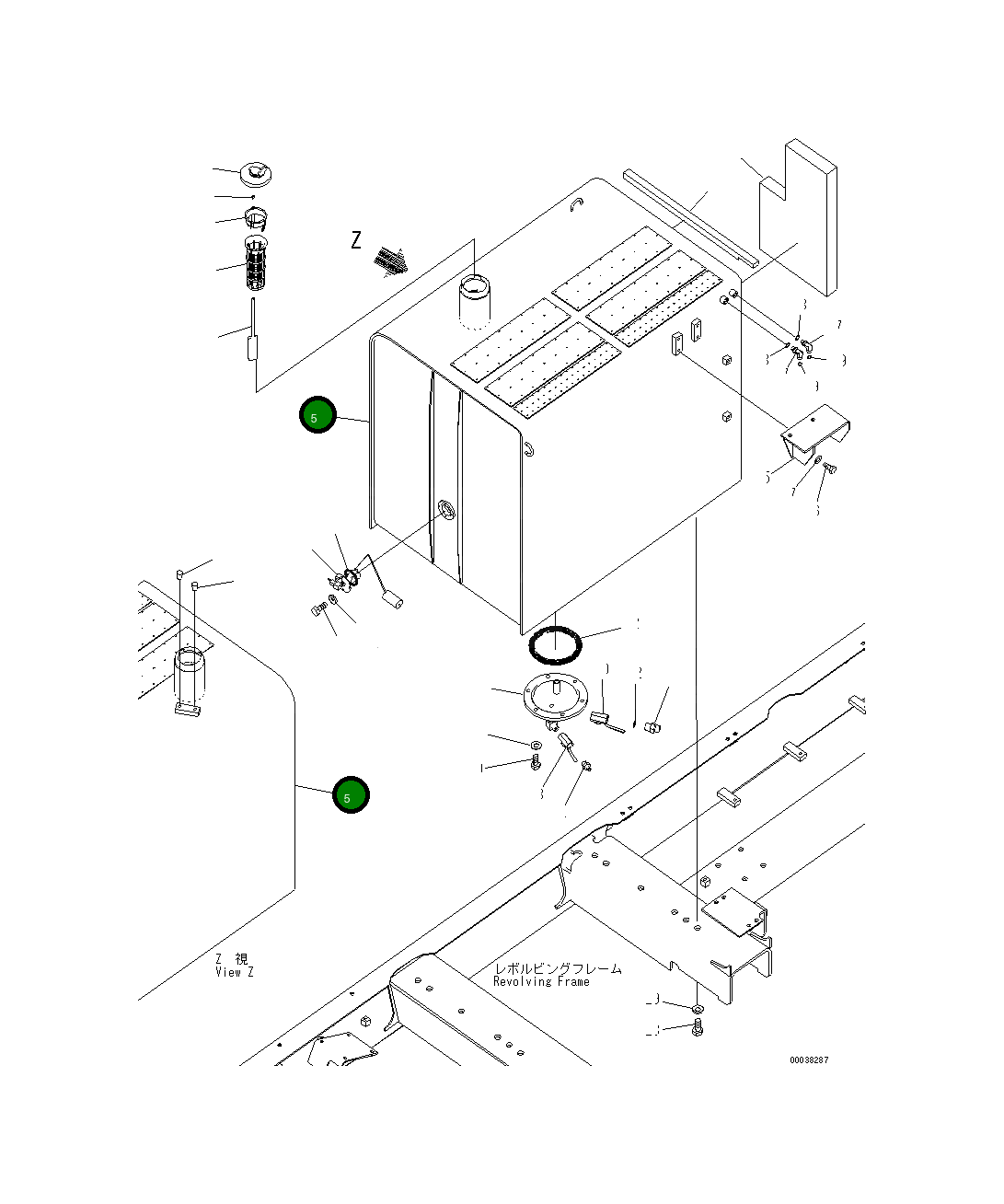 Бак 21M-04-21112 Komatsu