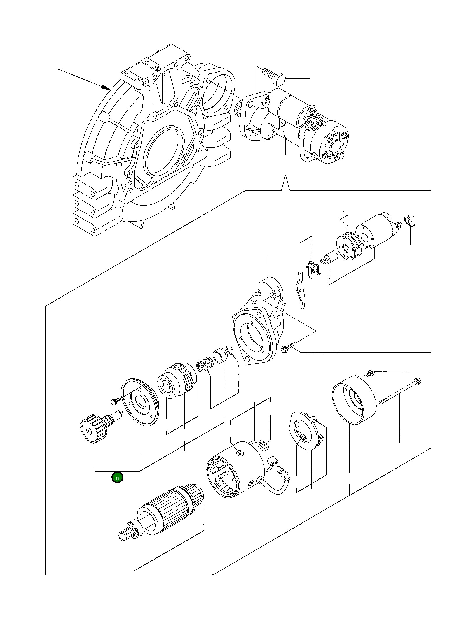 Вал YM129900-77540 Komatsu