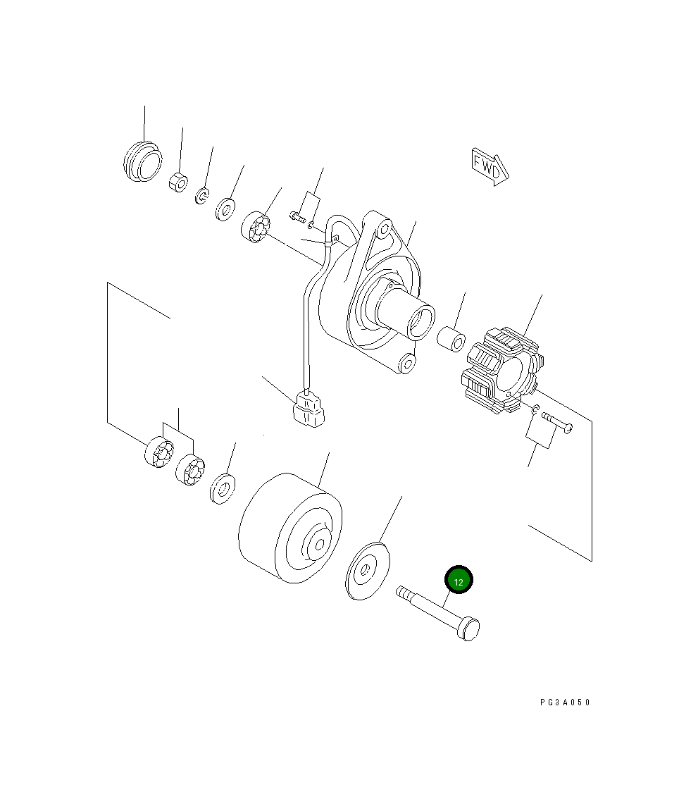 Вал YMXM72664 Komatsu