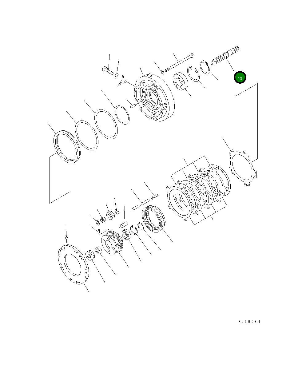 Вал 23E-15-12110 Komatsu
