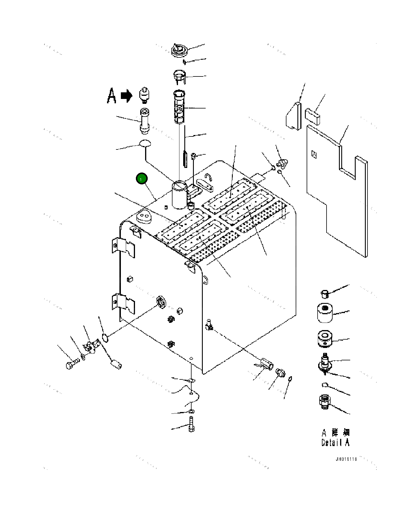 Бак 208-04-D5112 Komatsu