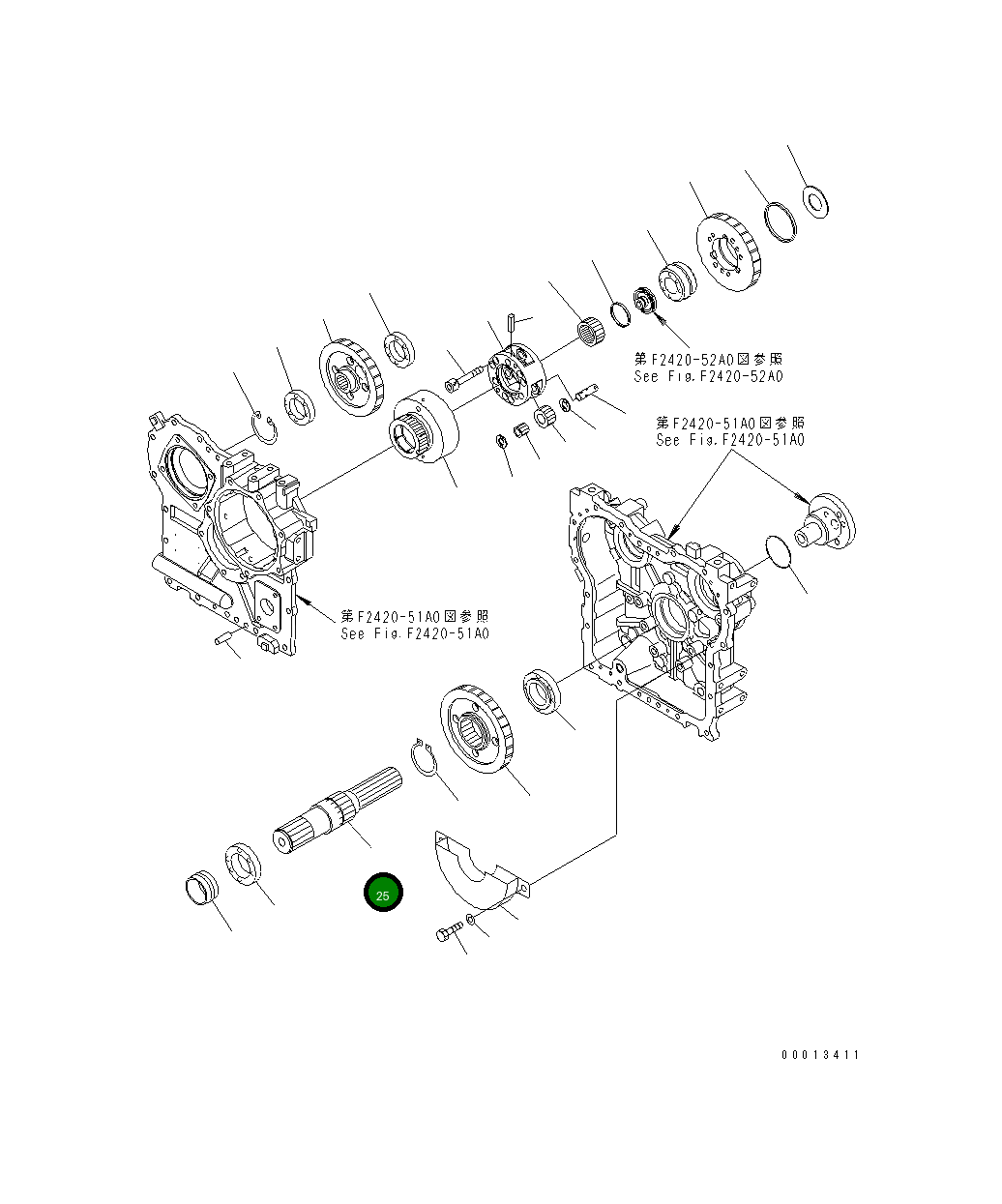Вал 416-17-32122 Komatsu