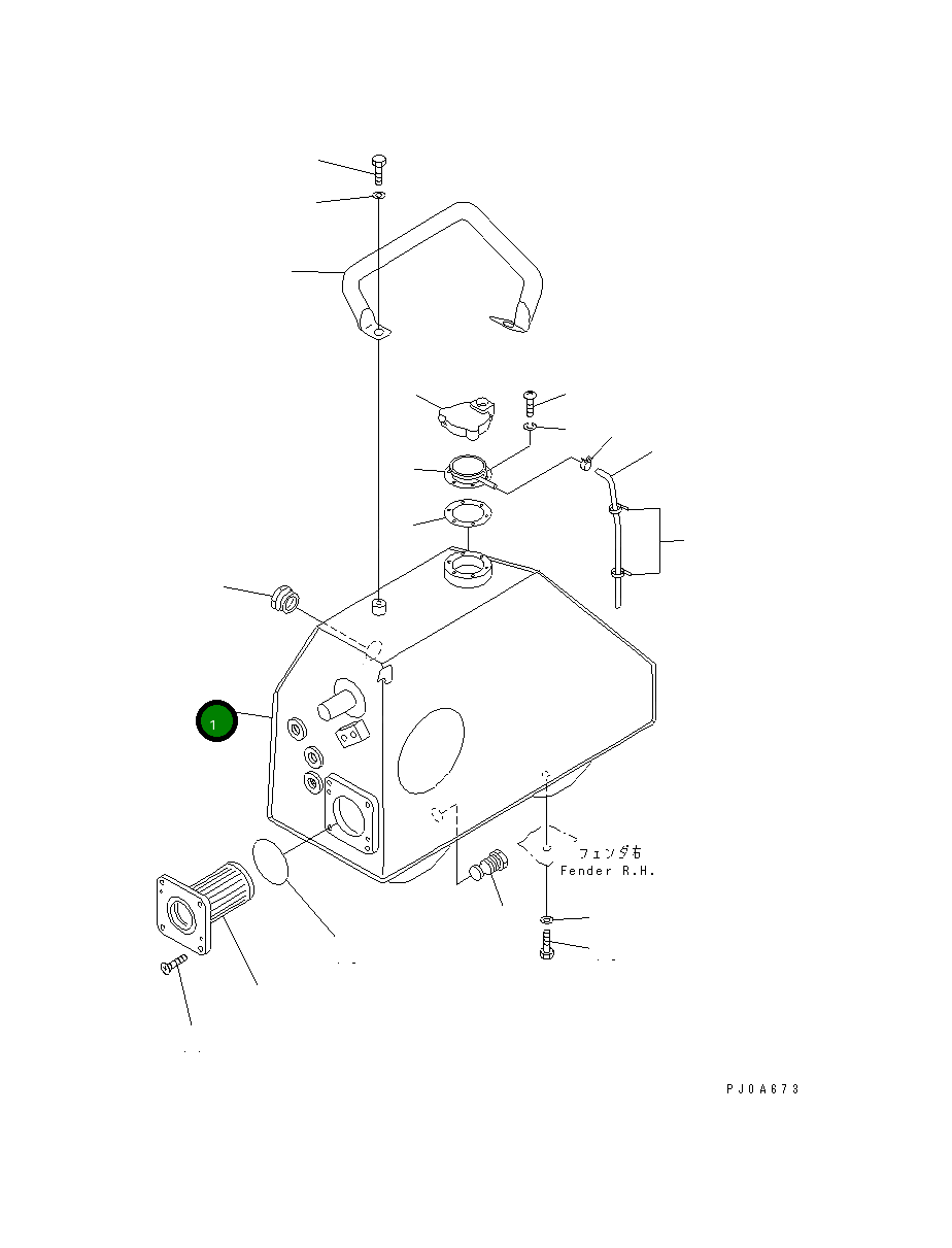 Бак 14X-60-21110 Komatsu