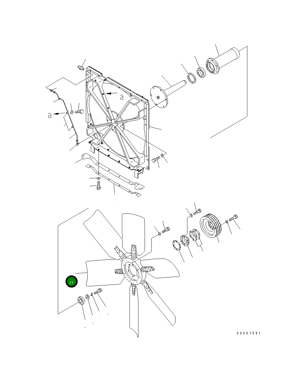 Вентилятор реверсивный 600-614-5120 Komatsu