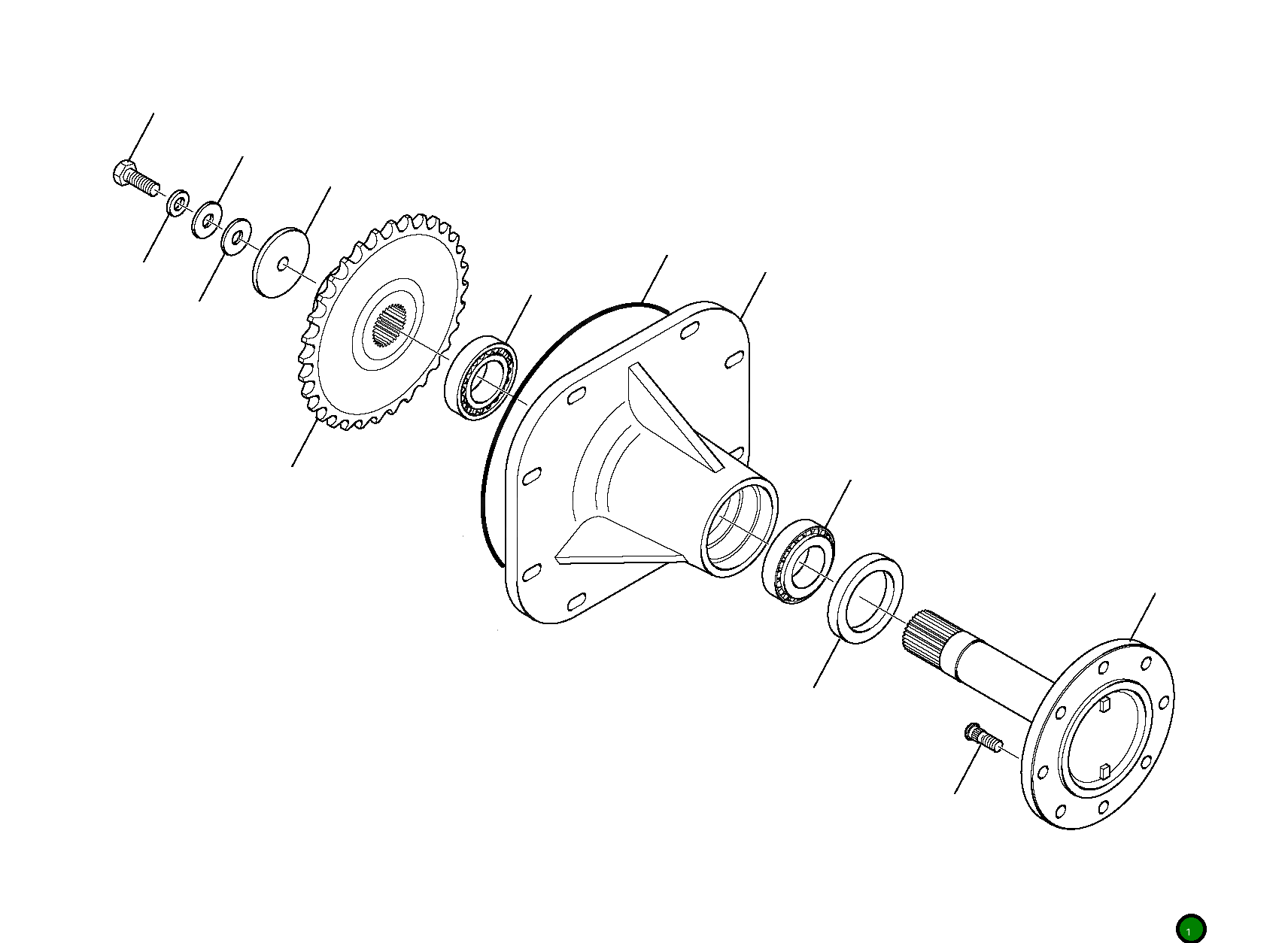 Вал 37A-22-11111 Komatsu