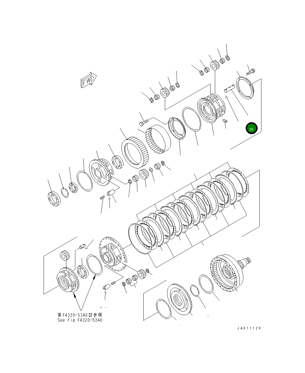Вал 427-15-12521 Komatsu