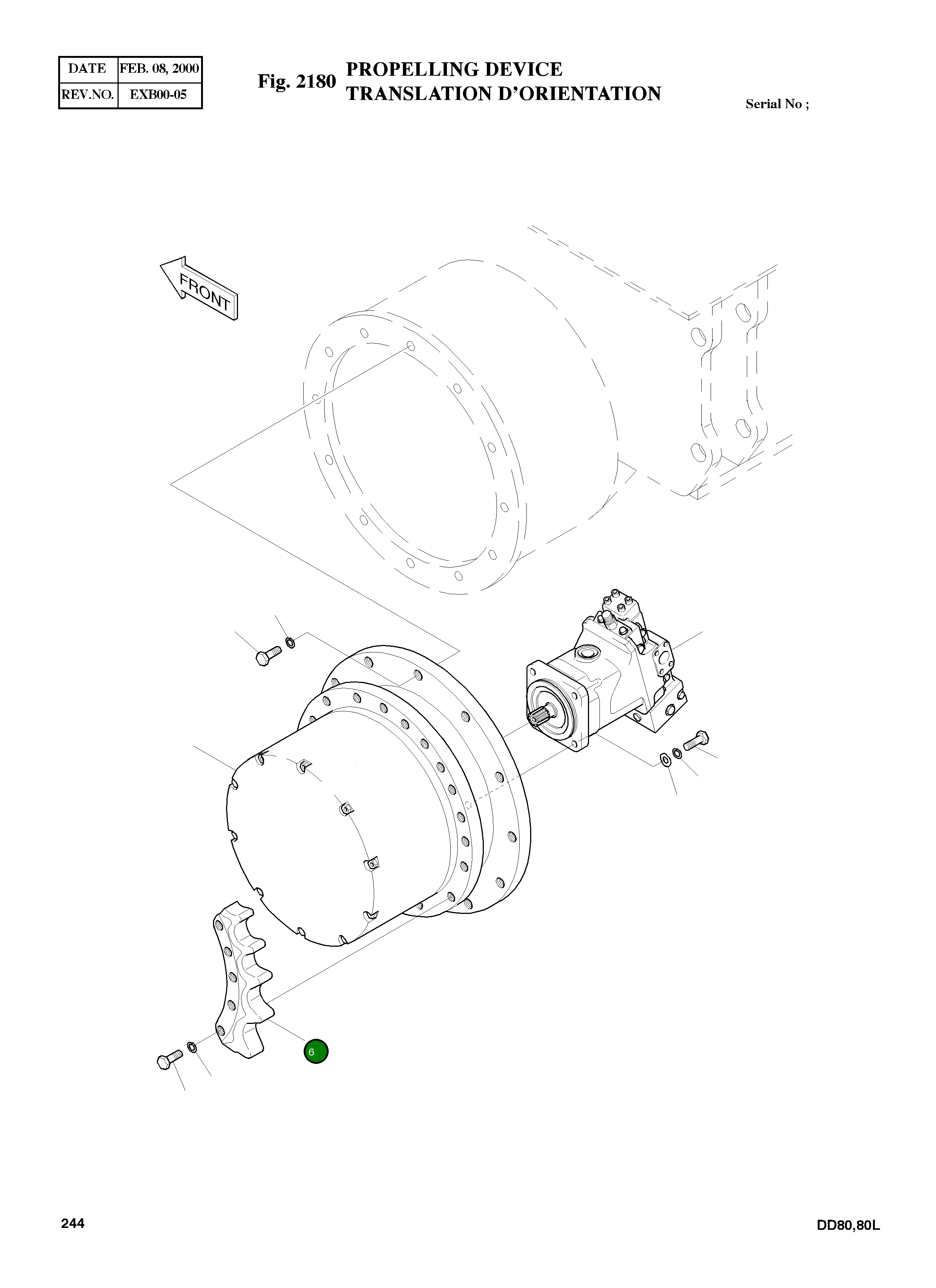 Ведущая звезда 5108-1026B Komatsu
