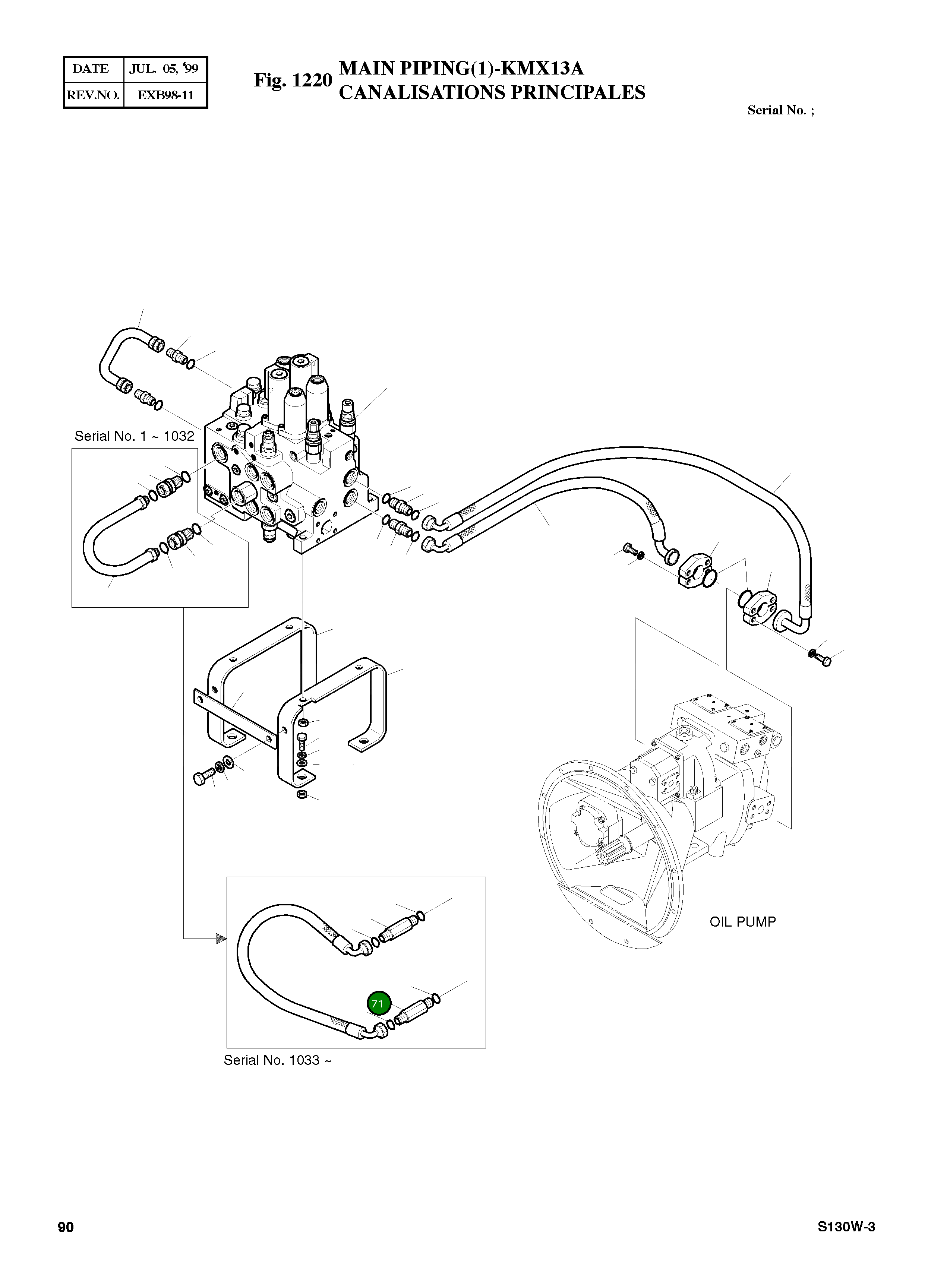Адаптер PF3/4-UNF1 3/16-12 2181-4133D31 Komatsu