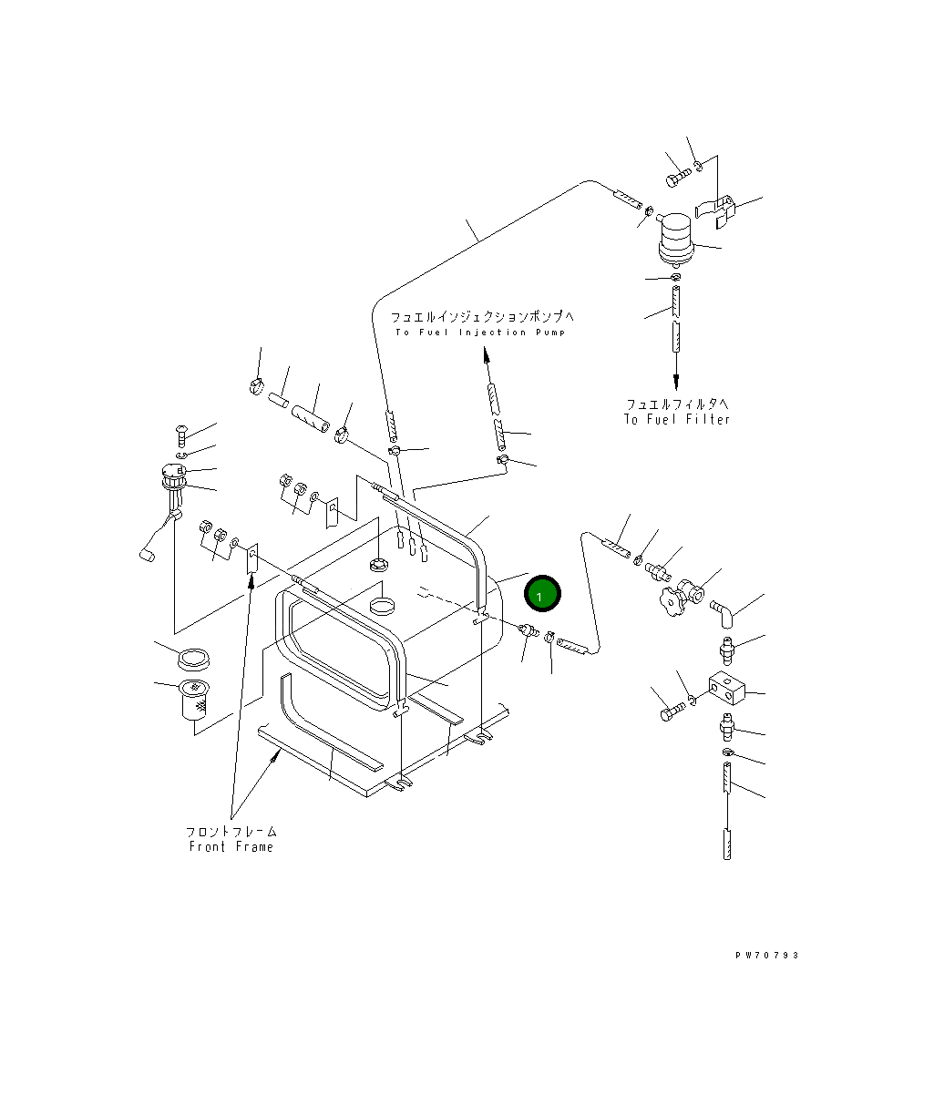 Бак 258-20-57100 Komatsu