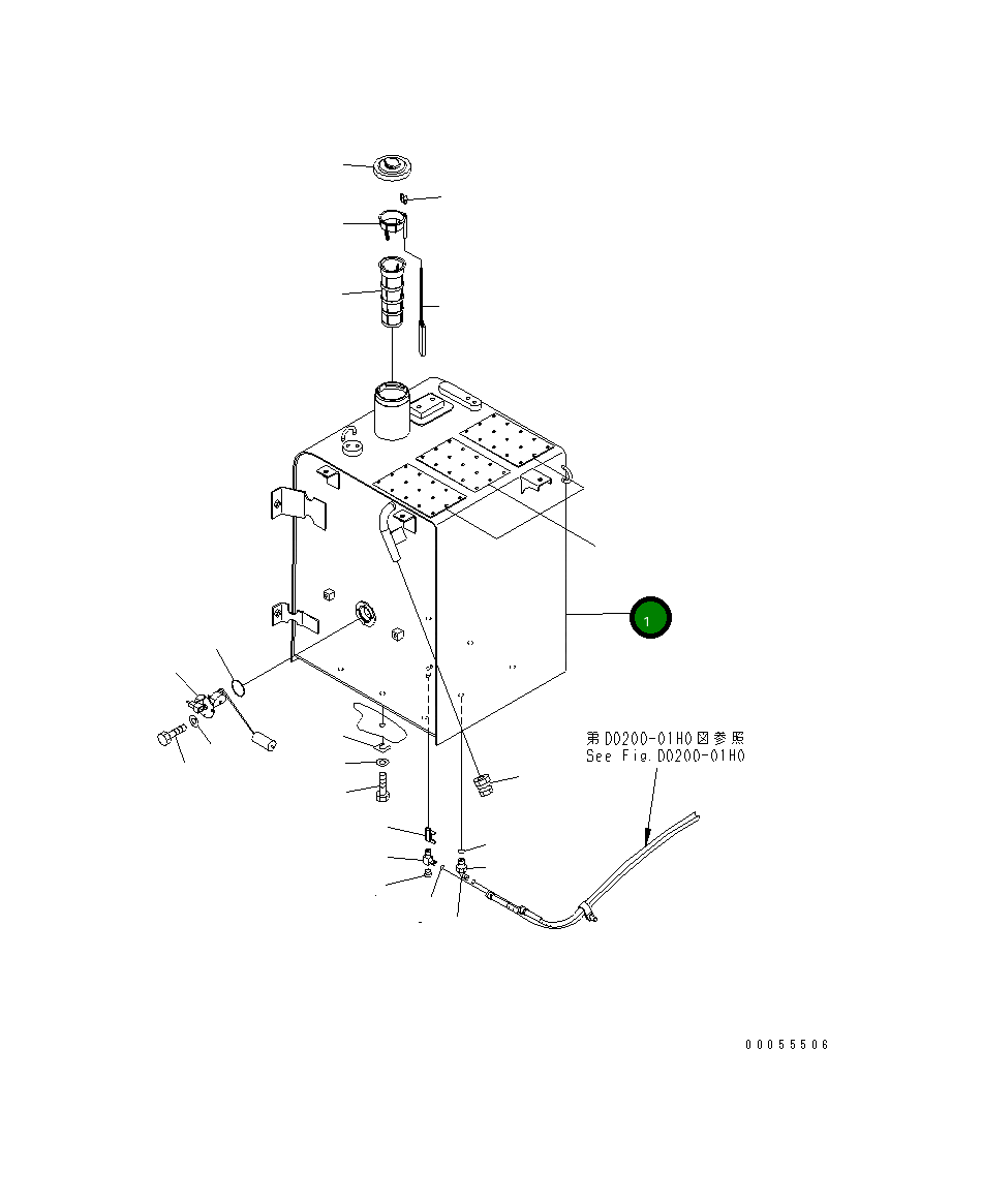 Бак 21K-04-73310 Komatsu